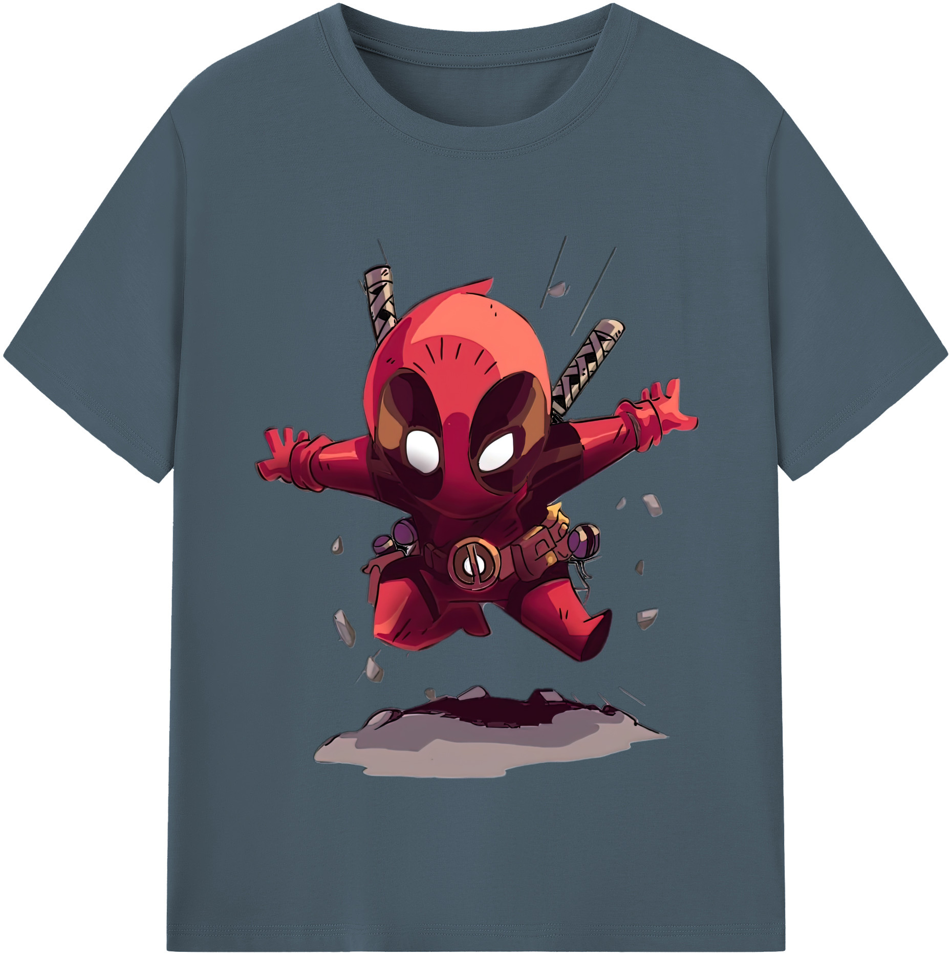 （画像用） Deadpool デッドプール 綿100％半袖Tシャツ（フロントプリント）